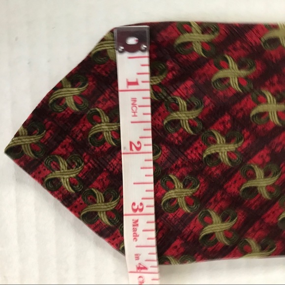 Robert Talbott Silk Tie Best of Class Red & Olive Green - Picture 8 of 8